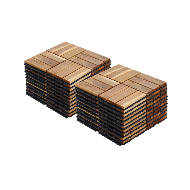 12" X 12" Interlocking Deck Tiles Checker Pattern