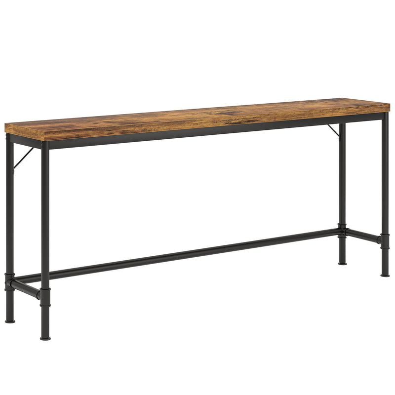 Tribesigns - Extra Long Console Table - Brown / Black