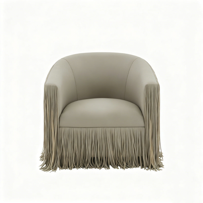 Isle - Swivel Chair With Fringe Accent