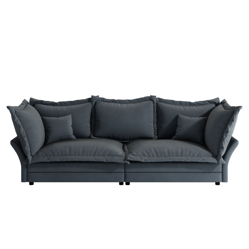 Modern Comfy Upholstered Sofa Cloud Couch, Deep Seat Couches With Multiple Large Soft Pillows