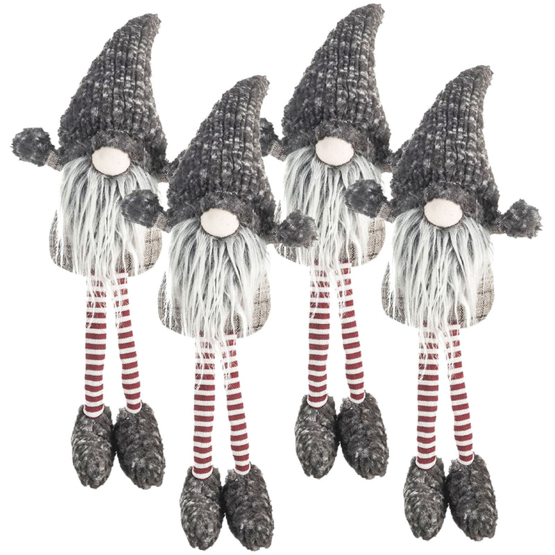 Christmas Gnomes Decorations, Christmas Table Home Ornaments For Holiday Party Gifts (Set of 4) - Gray