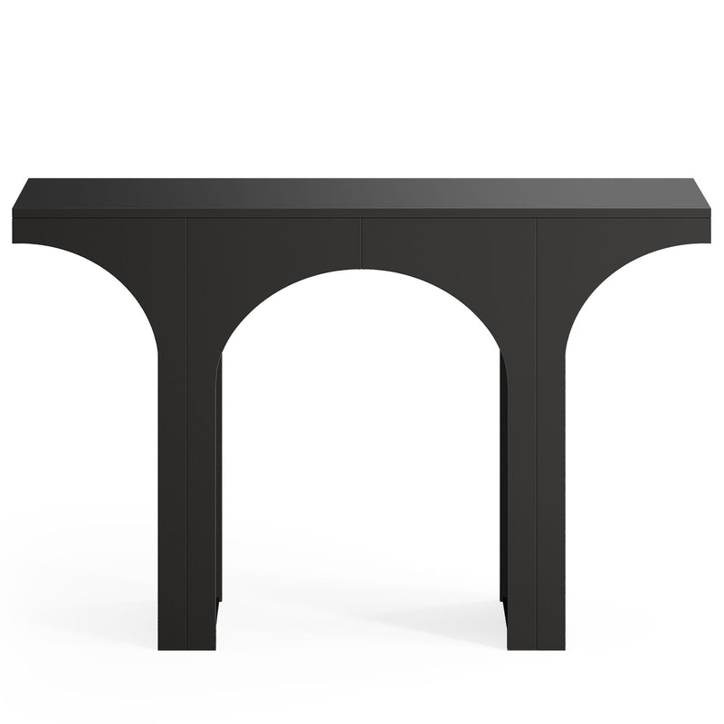 Console Table With Arched Base For Entryway - Black