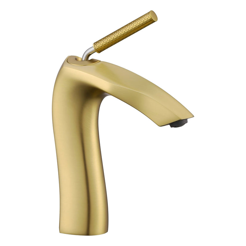 Contemporary Single Handle Lavatory Basin Sink Faucet Brass