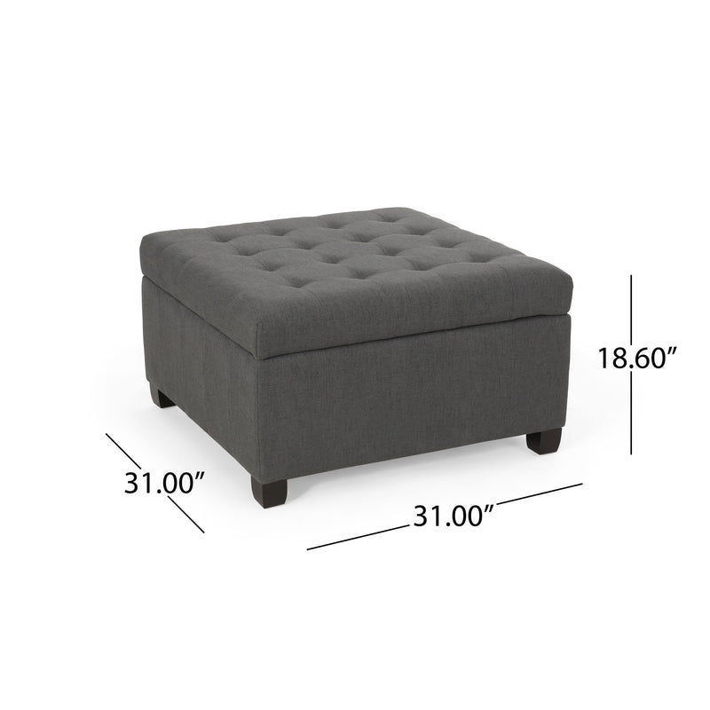 Isabella - Contemporary Ottoman With Storage