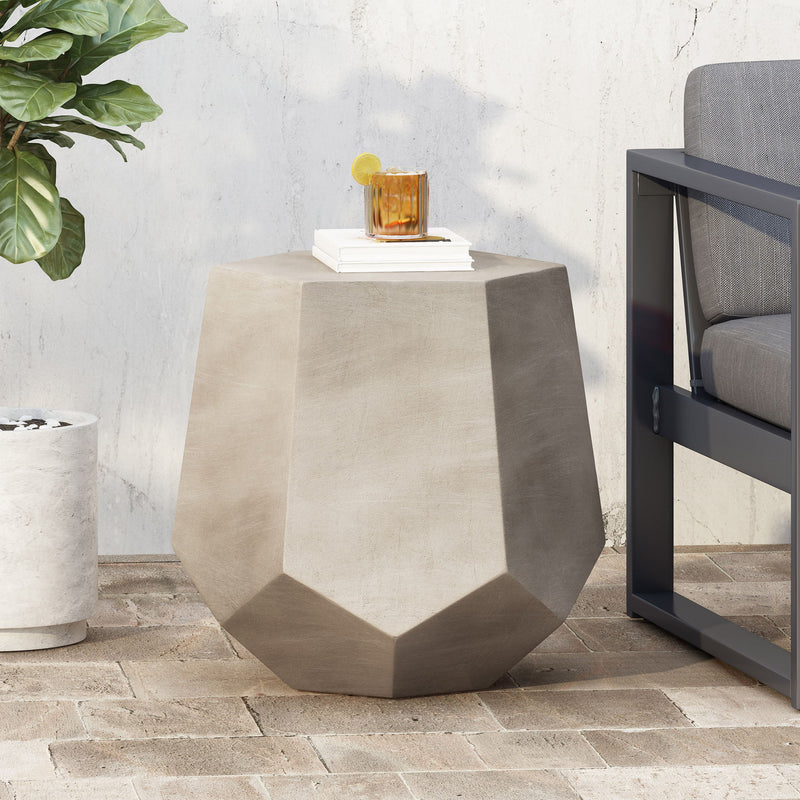 Outdoor Calgary Side Table - Light Gray
