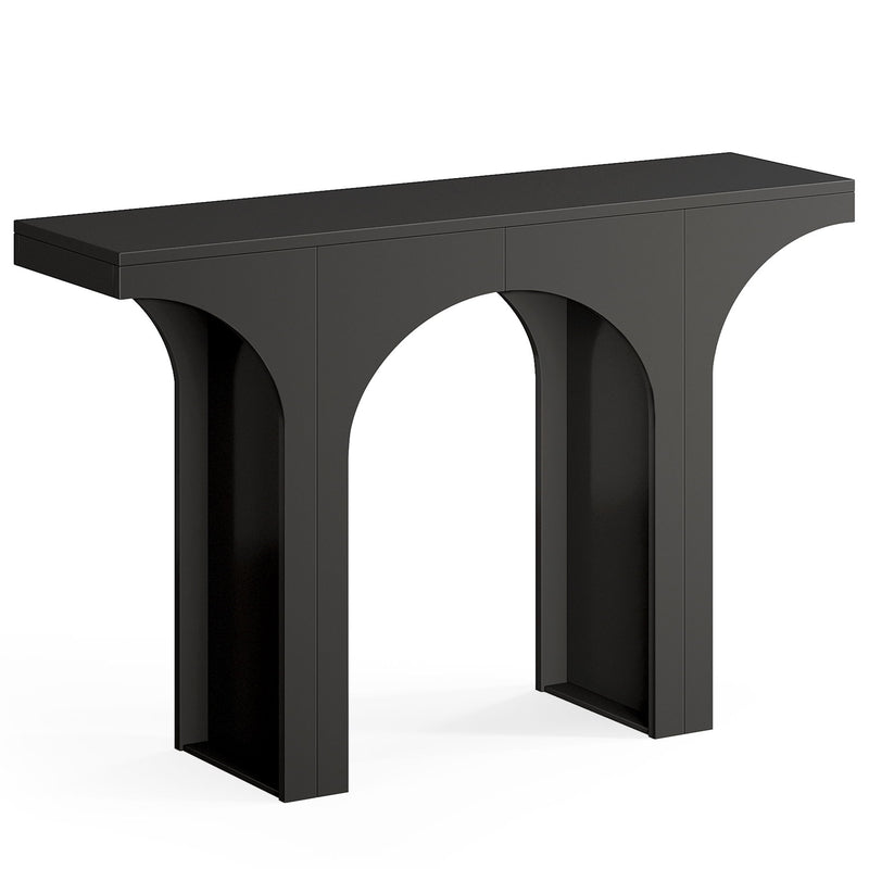 Console Table With Arched Base For Entryway - Black