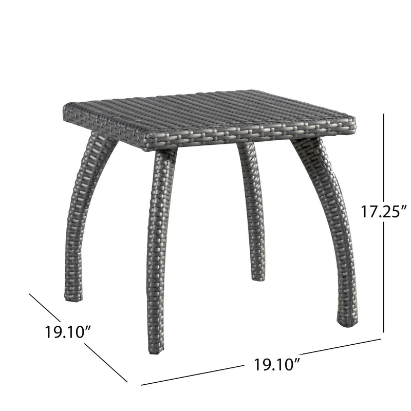 Luminant - Outdoor Side Table With Iron Frame - Gray