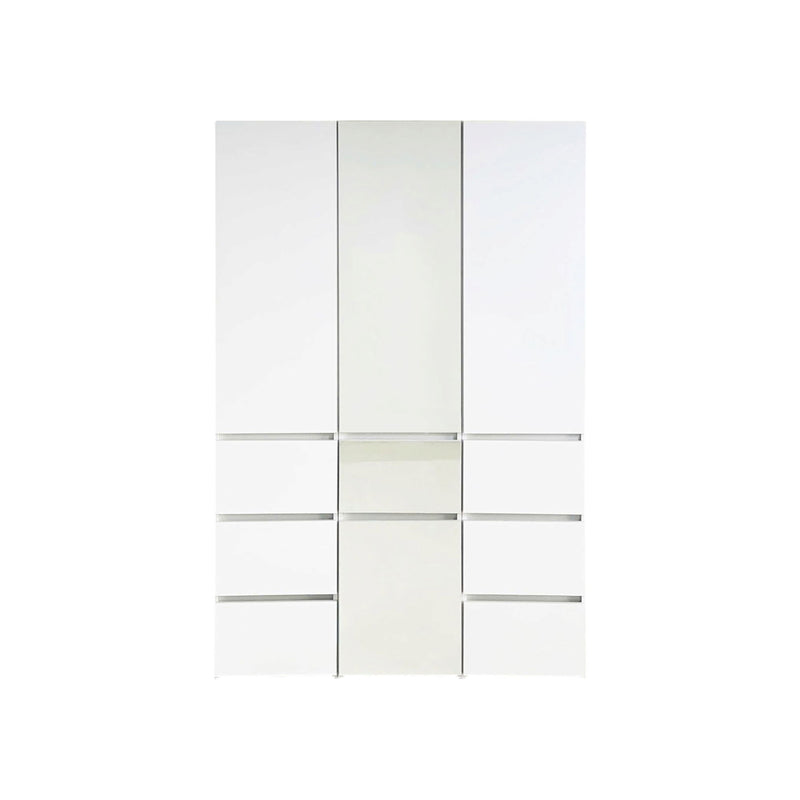 Elise - Modular Wood Closet System With Mirror For Custom Storage Solutions - White