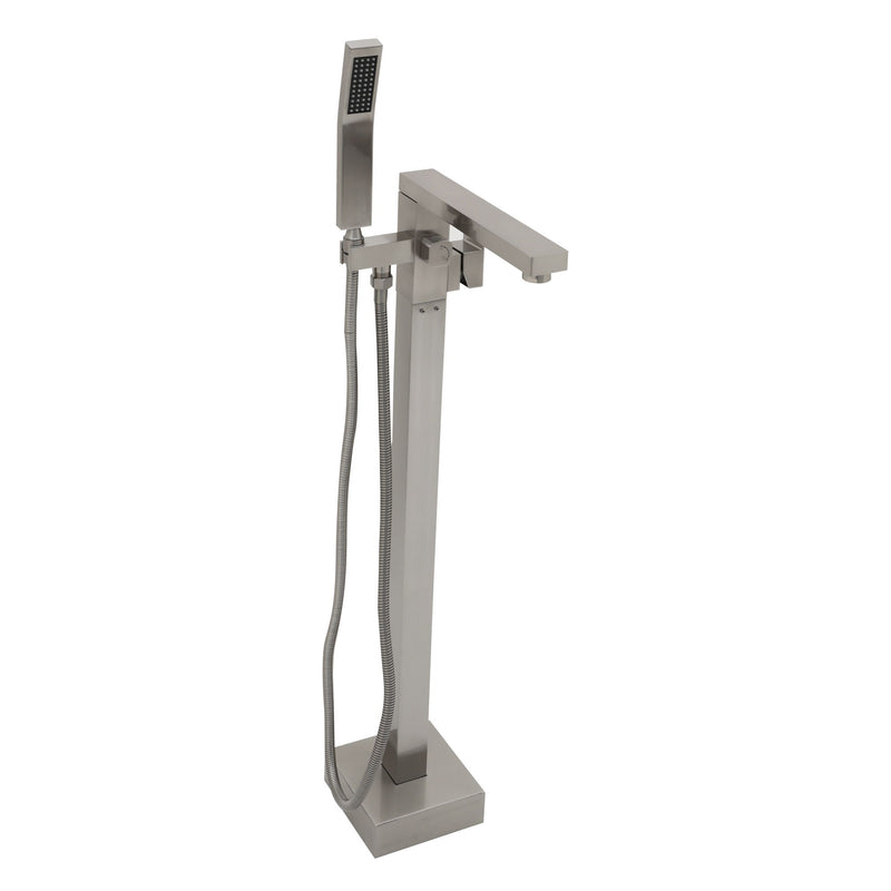 Freestanding Bathtub Faucet With Waterfall Tub Filler And Hand Shower