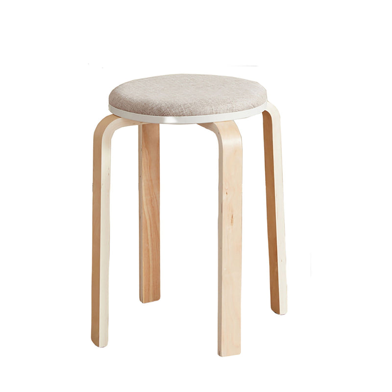 Stackable Round Backless Stools (Set of 4)