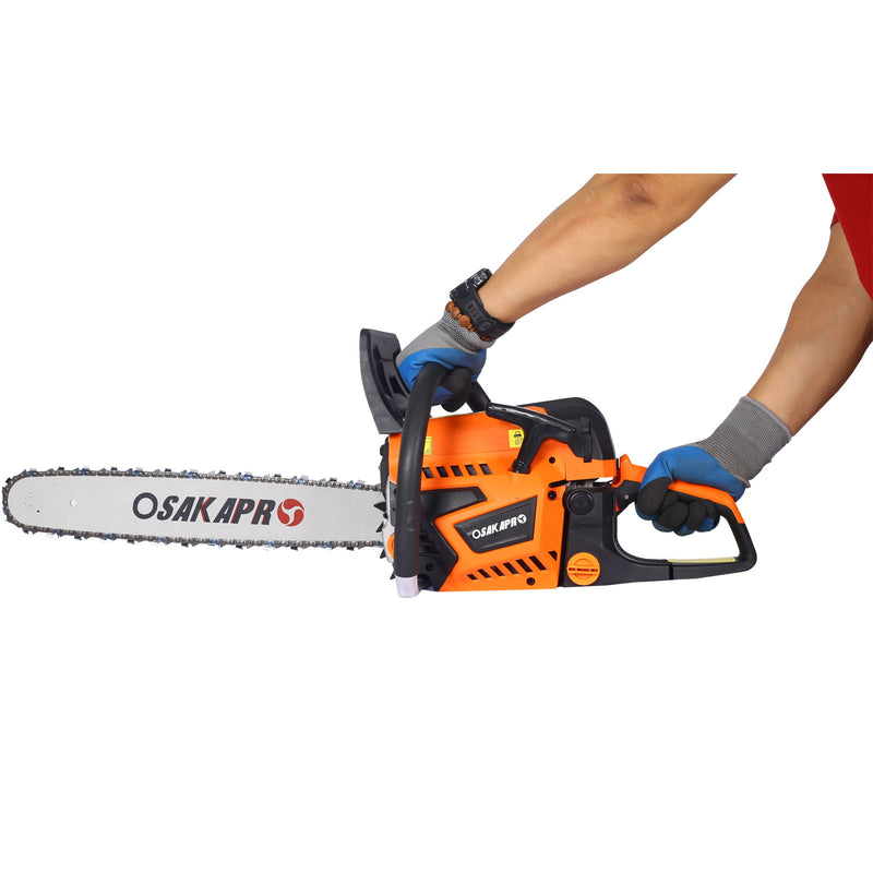 High Performance 22" 58Cc Gasoline Chainsaw For Trees And Wood Cutting Epa Compliant - Orange