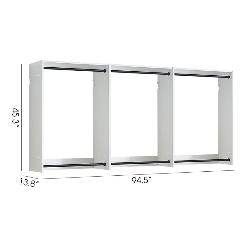 Devi - Wall Mounted Wood Closet System, Modular Units