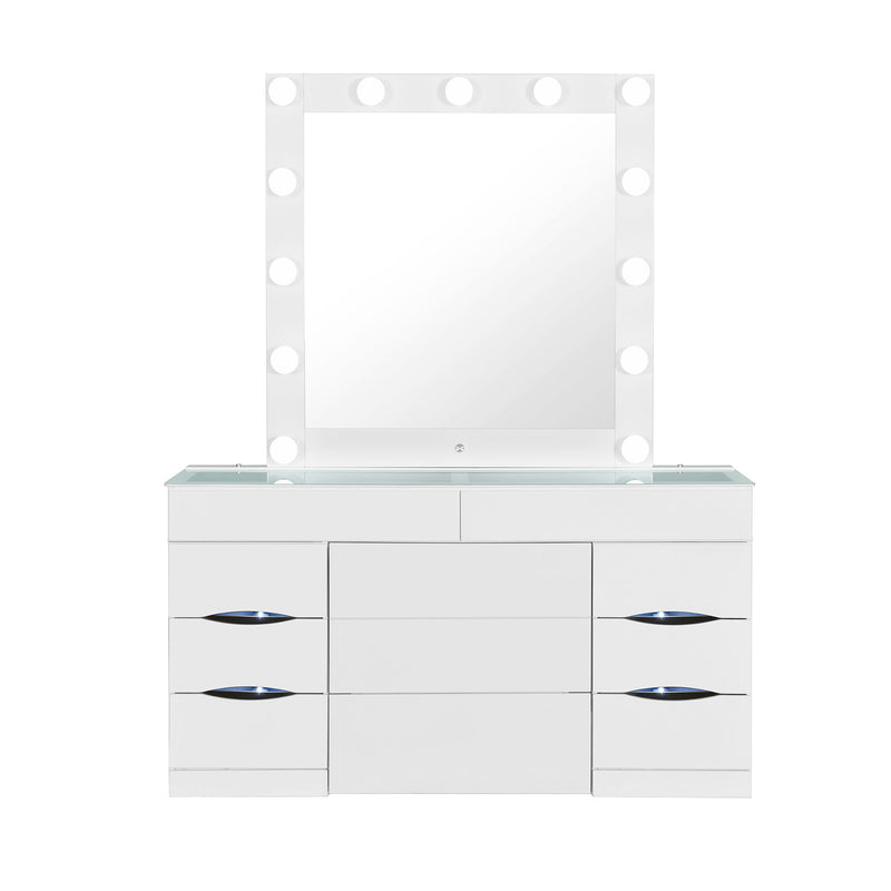 Elisa - Vanity Set With Stool And LED Bulbs