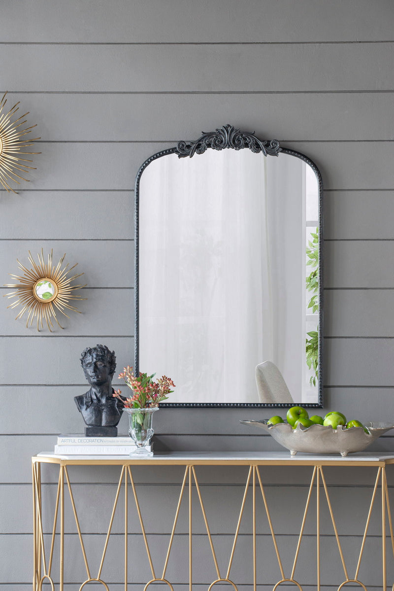 Arch Mirror, Baroque Inspired Wall Decor For Bathroom, Bedroom, Living Room