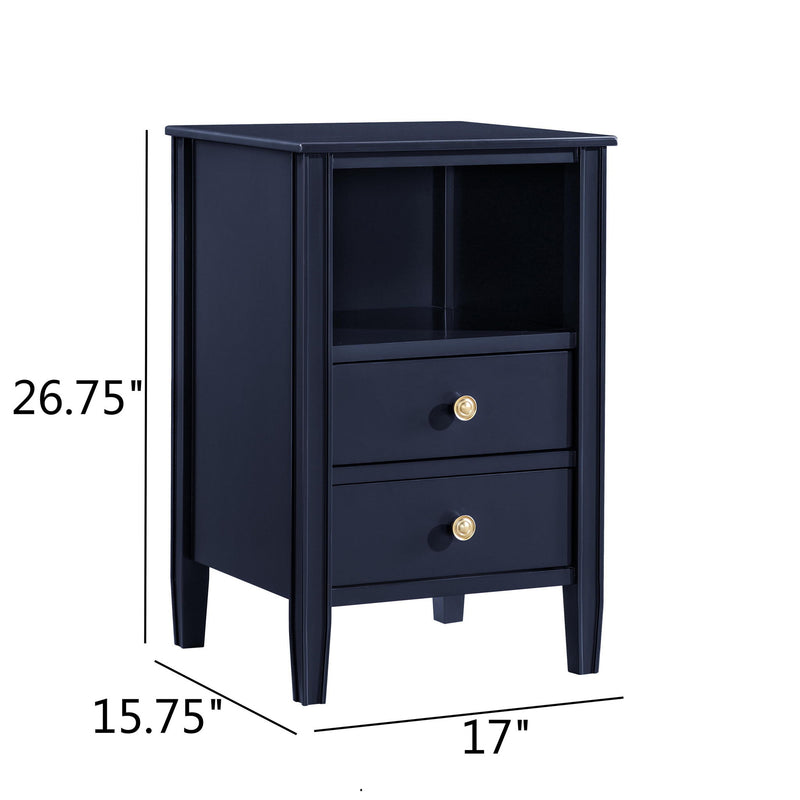 Winston - 2 Drawer Storage Nightstand