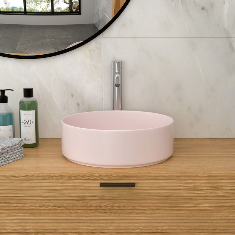 Elegant Ceramic Vessel Bathroom Sink With Stain Resistant Finish