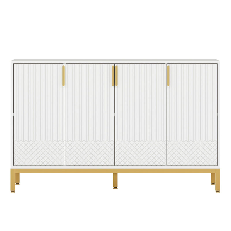 Buffet Sideboard Cabinet With Geometric Doors