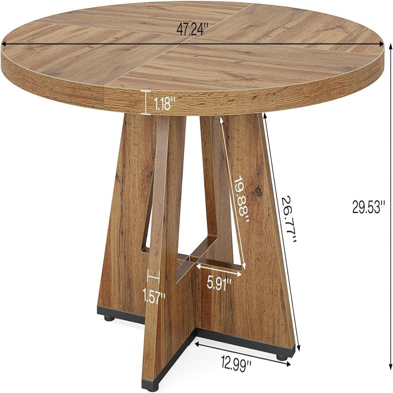 Round Dining Cross Base Kitchen Table