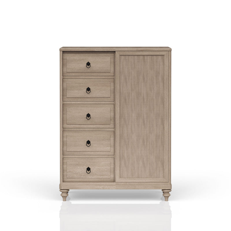 5 Drawer Door Chest - Sand