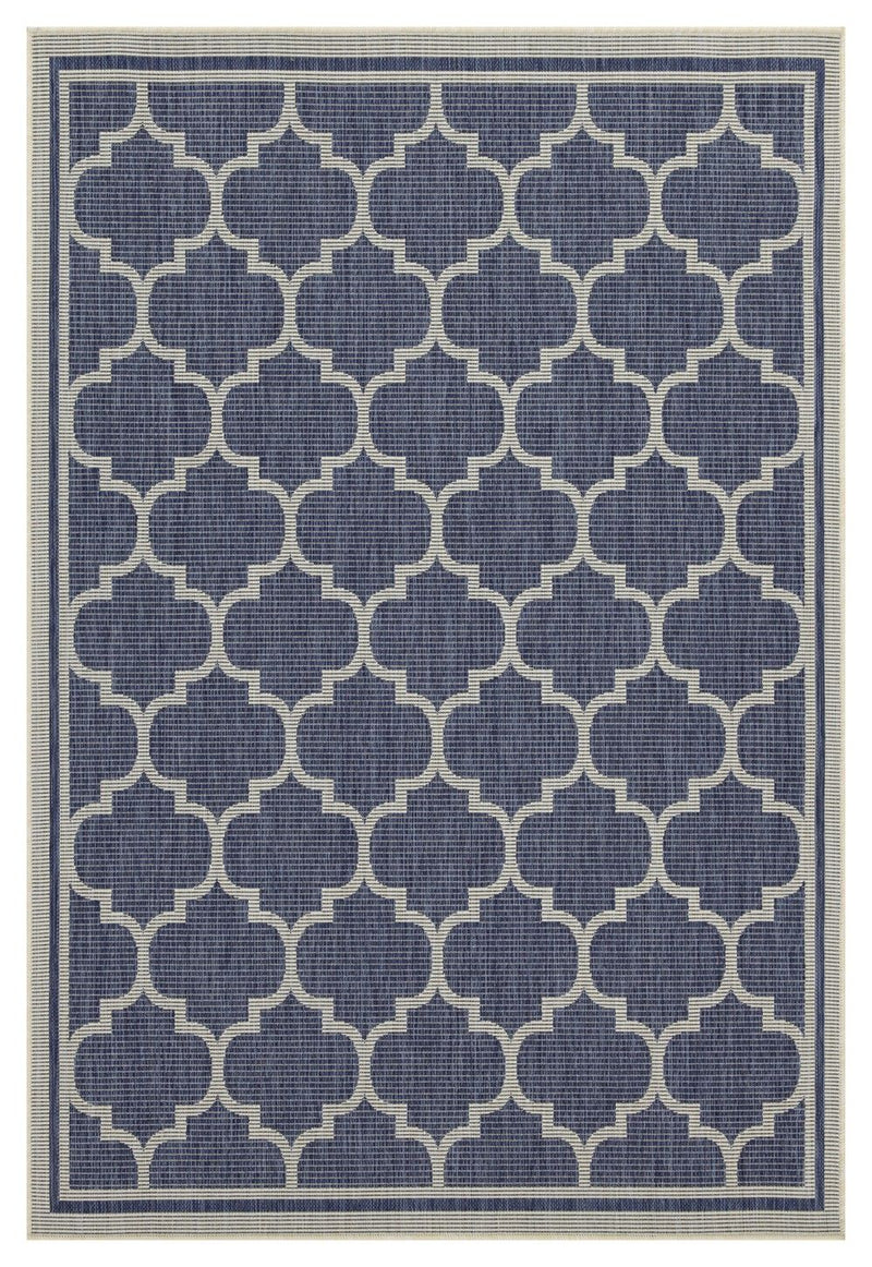 Sunshine - 5'3" X 7'3" Indoor, Outdoor Area Rug Polypropylene - Blue