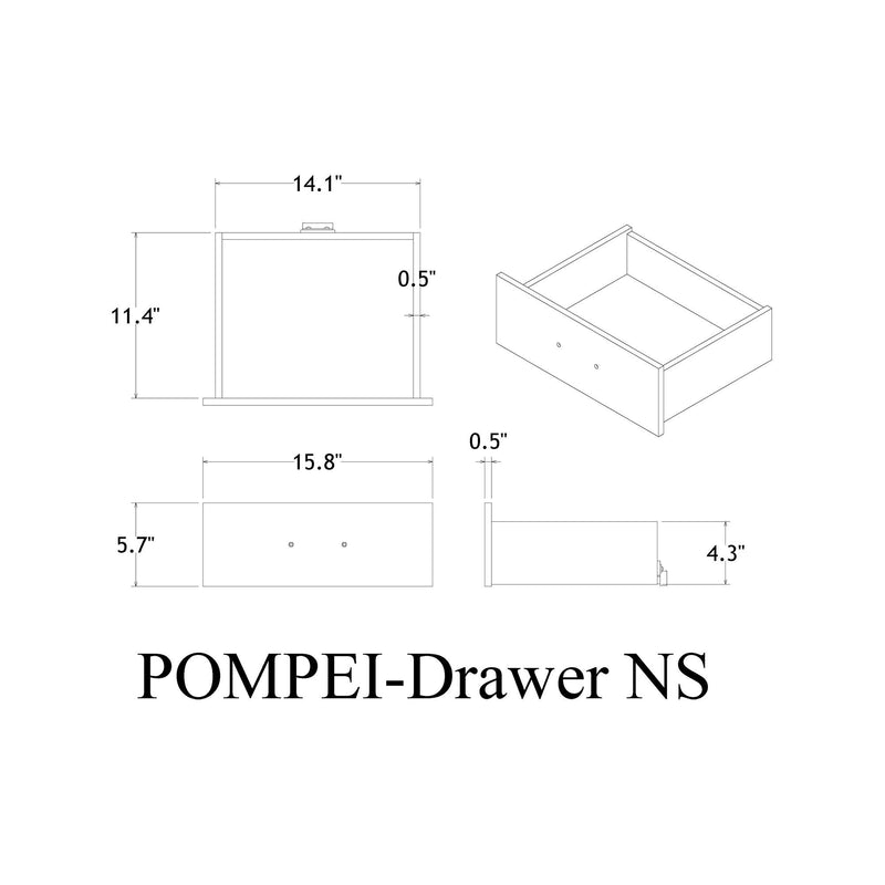 Shaker - Crocodile Metallic Nightstand