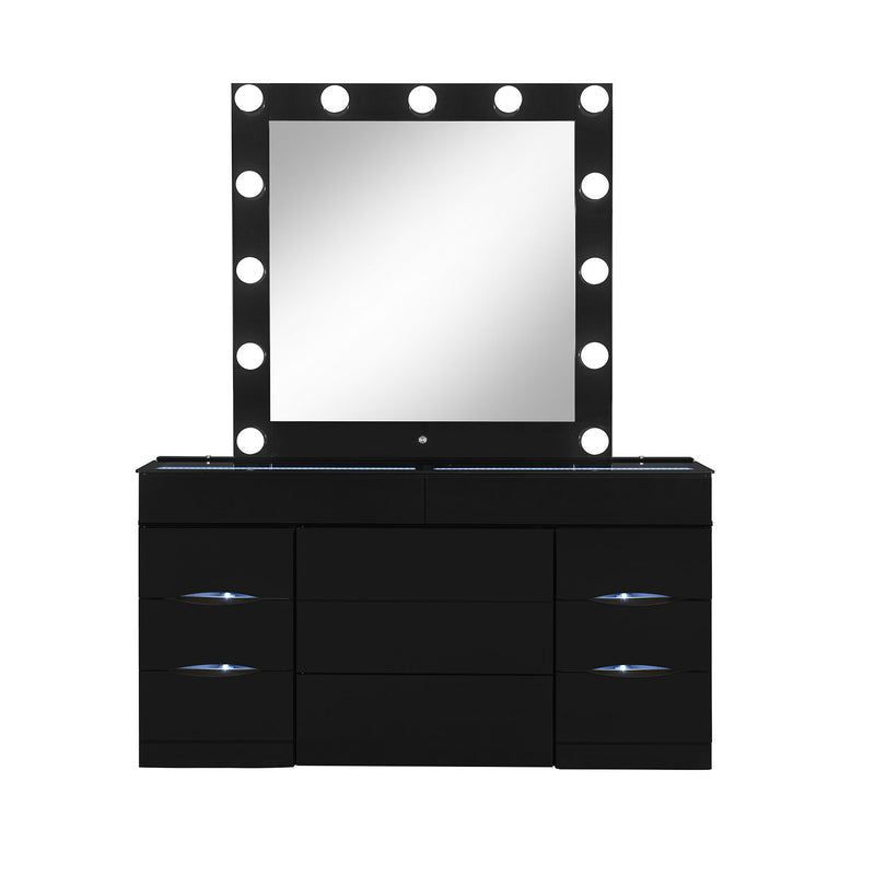 Elisa - Vanity Set With Stool And LED Bulbs
