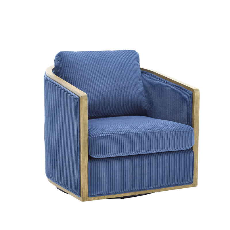 Corduroy Barrel Chair, 360 Degree Swivel