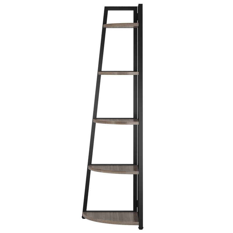 Tall 5 Tier Corner Bookshelf For Living Room
