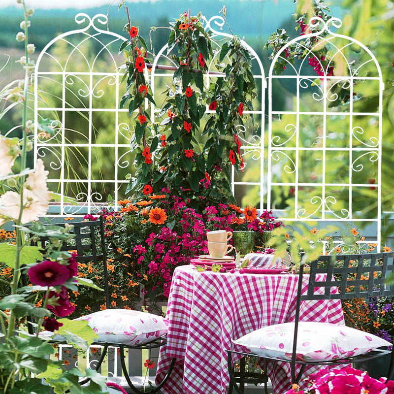 Metal Garden Rustproof Trellis For Climbing Plants Outdoor Flower Support