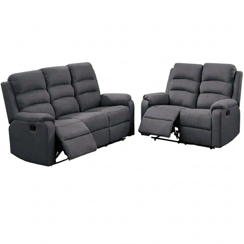 Modern Living Room Set With Manual Recliner
