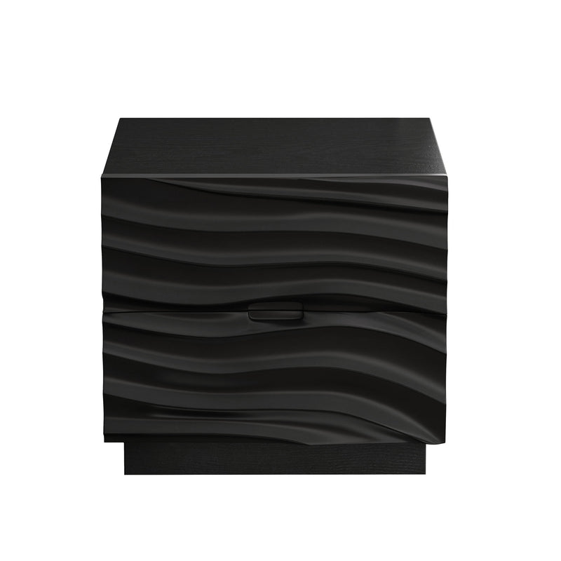 Nightstand With 2 Drawers, No Handles