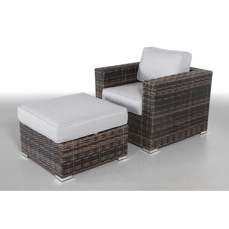 Outdoor Patio Chair Set For Patio With Foam Cushions