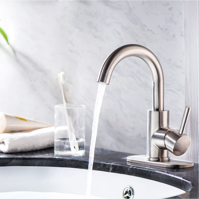 Modern Bathroom Faucet Single Hole Single Handle