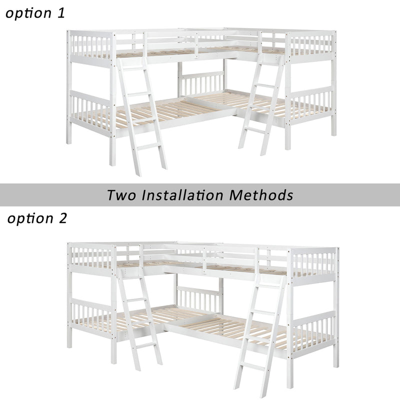 L Shaped Bunk Bed With Ladder