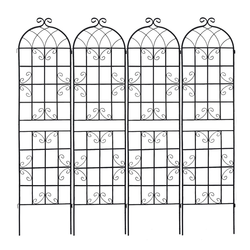 Metal Garden Rustproof Trellis For Climbing Plants Outdoor Flower Support