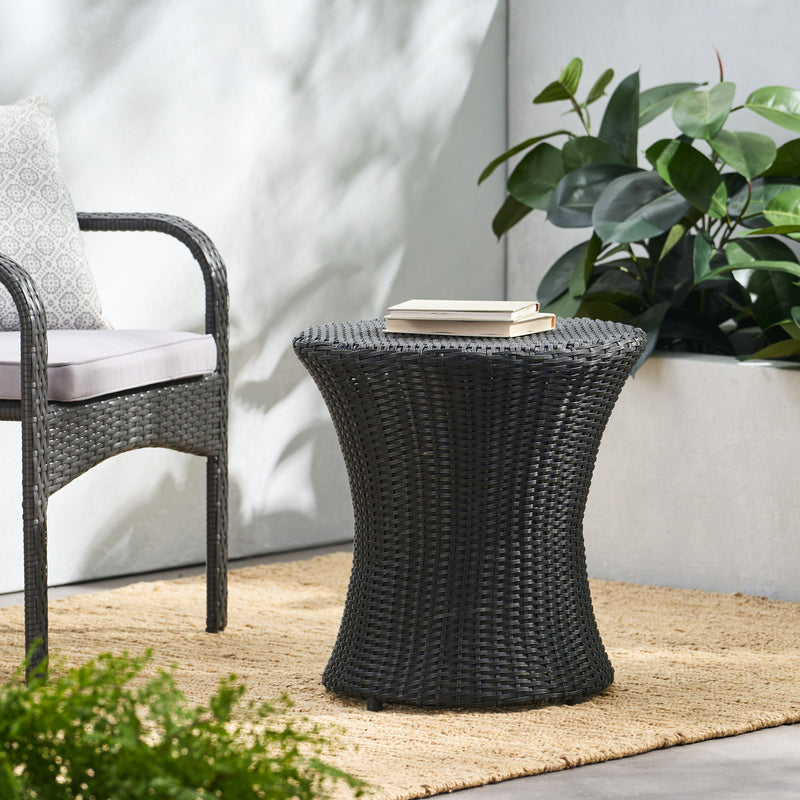 Thrive - Hourglass Rattan Table With No Glass Top