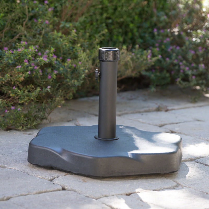 Umbrella Base With Hexagonal Shape - Black