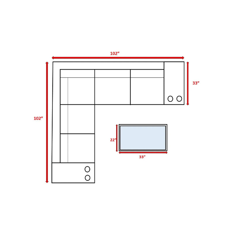Outdoor Wicker Sectional With Weather Resistant Cushions And Table