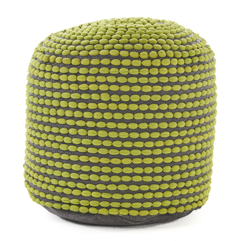 River - Handcrafted Cylindrical Pouf Water Resistant Fabric