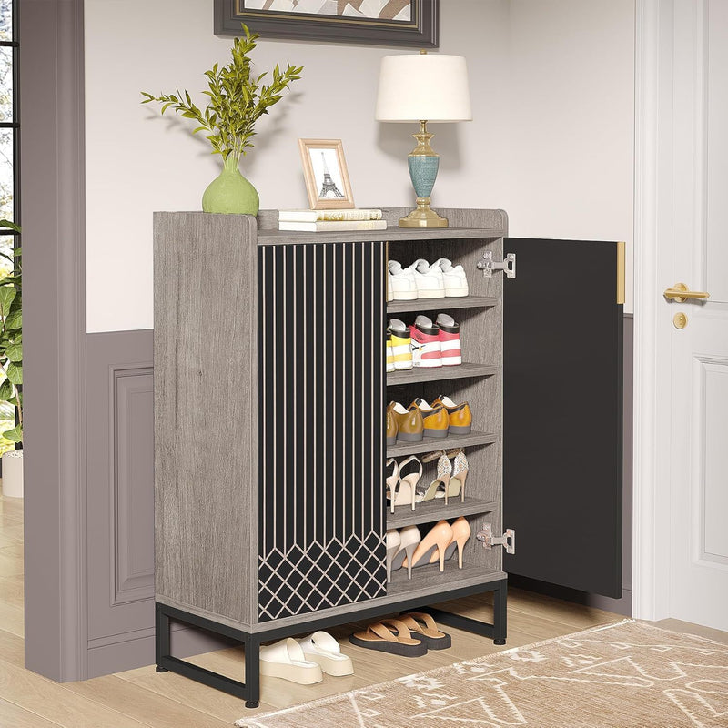 5 Tiers Shoe Storage Organizer With Doors