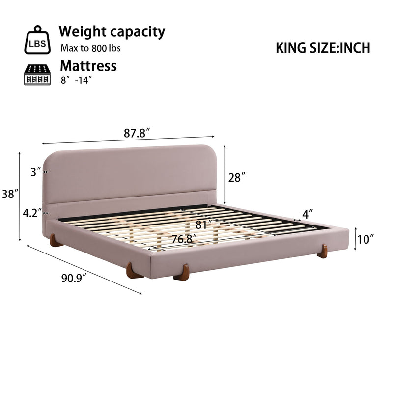 Elegant Upholstered Bed Frame