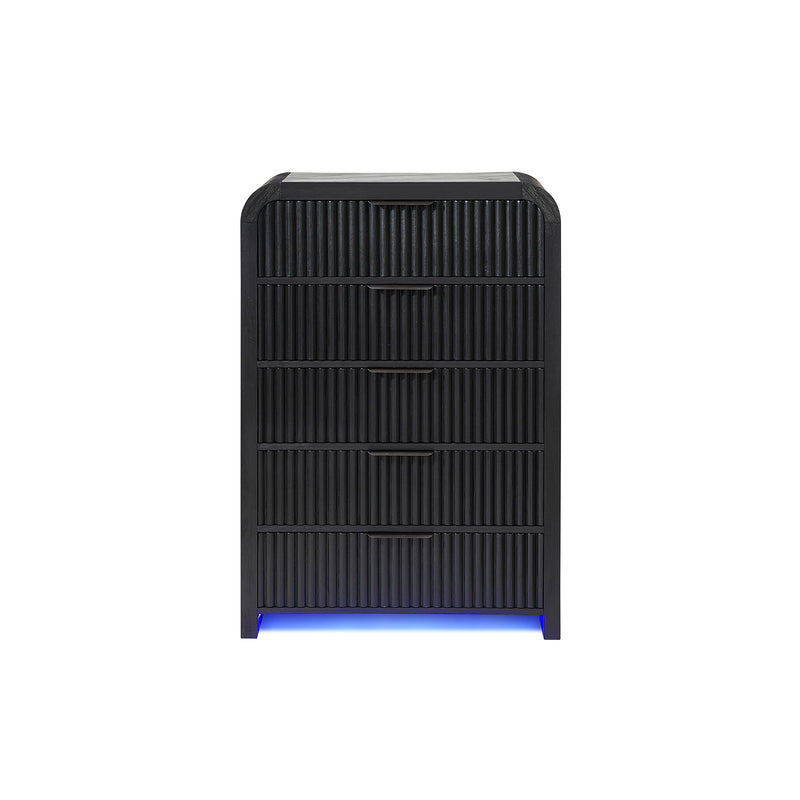 Beverly - Chest, LED Lighting - White / Black