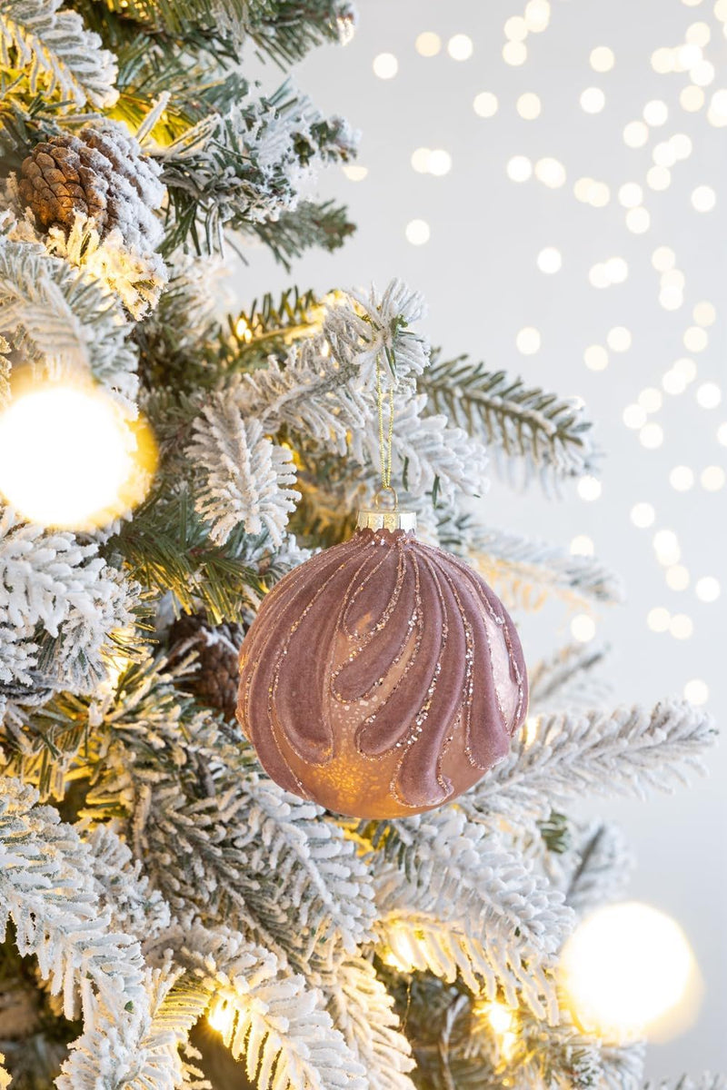 Decorative Hanging Ball Christmas Tree Ornaments For Holiday Party Decorations (Set of 6)