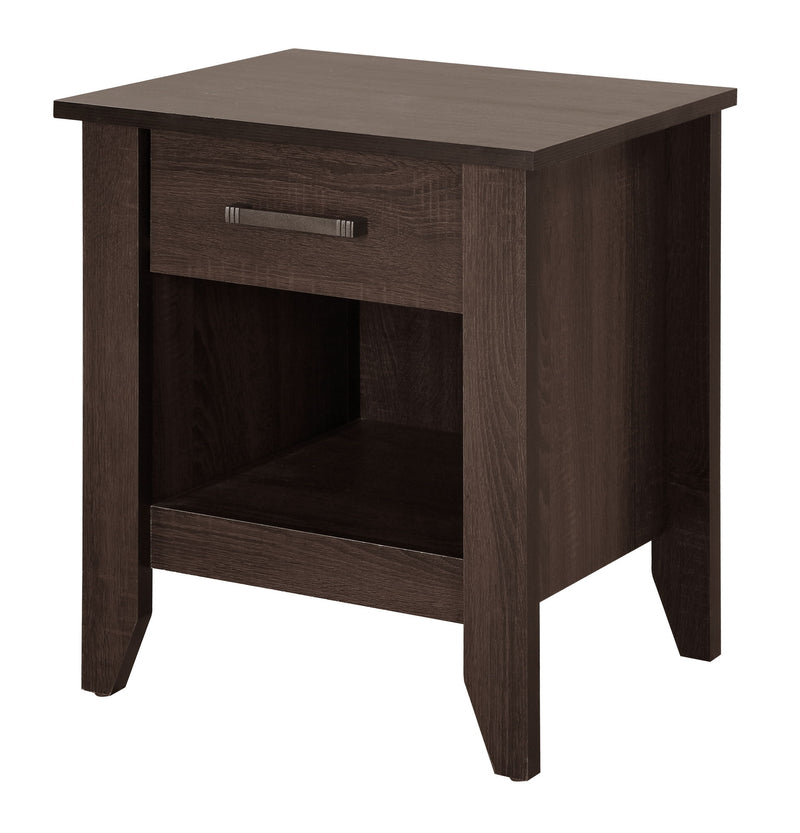 Roller Drawer Glides Nightstand