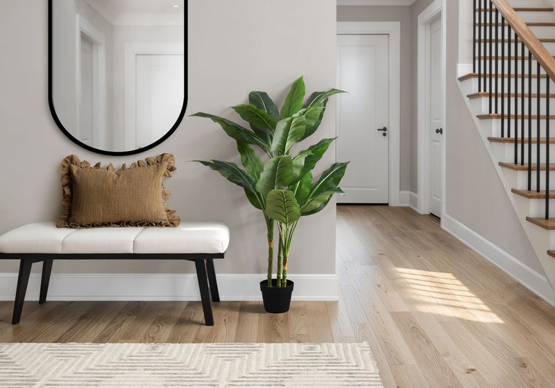 42" Tall, Artificial Plant, Evergreen Tree, Indoor, Faux, Fake, Floor, Greenery, Potted, Decorative - Green / Black