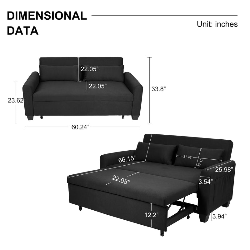 Balus - 2 In 1 Sofa Bed With Storage Bag