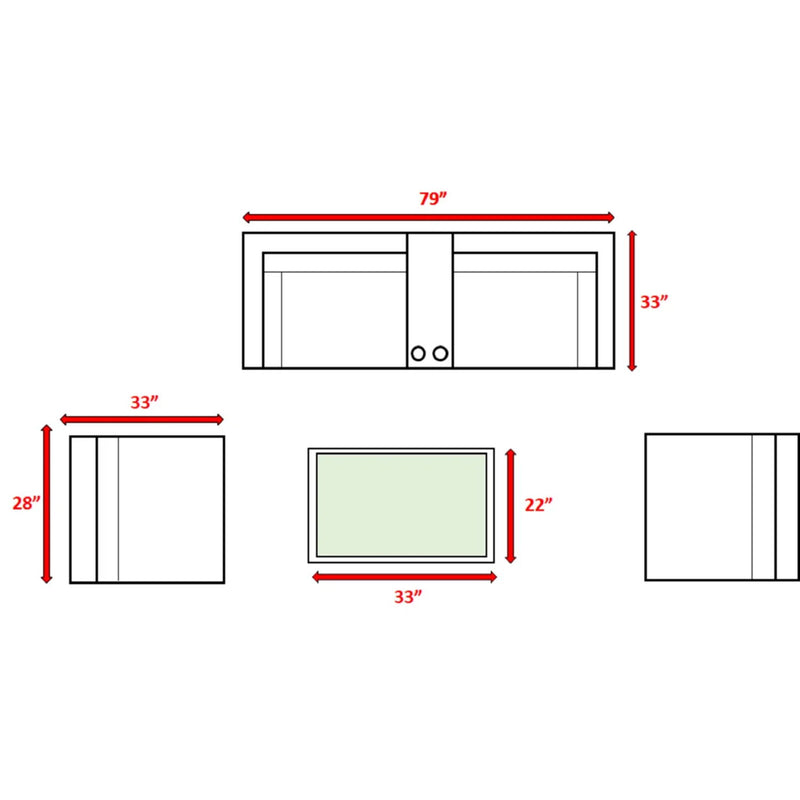 Comfortable Modern Patio Rattan Sectional Set With Cushions