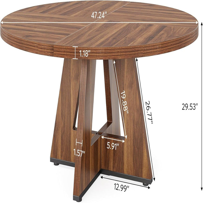 Round Dining Cross Base Kitchen Table