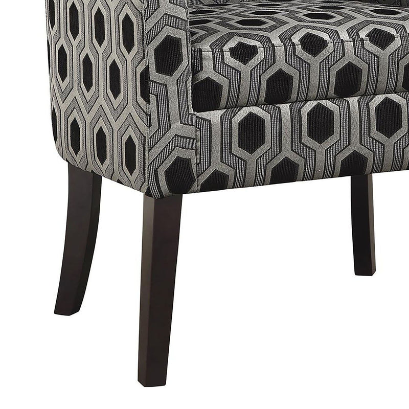 Barrel Back Accent Chair - Gray