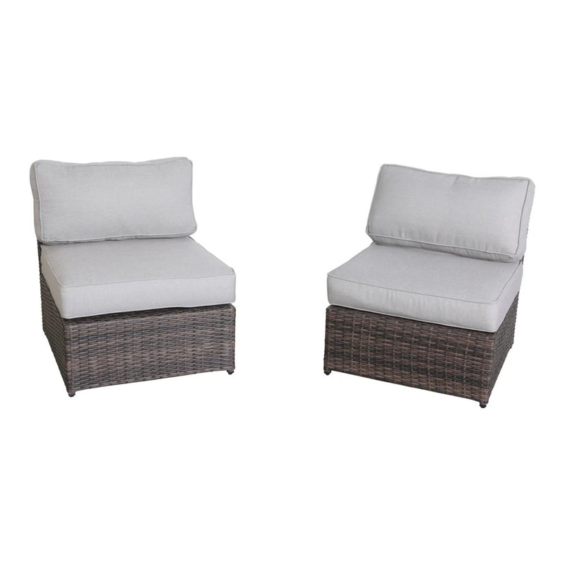 Modern Rattan Wicker Seating Group With Cushions